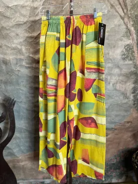 90911-23 Linen Print Pants-Mango