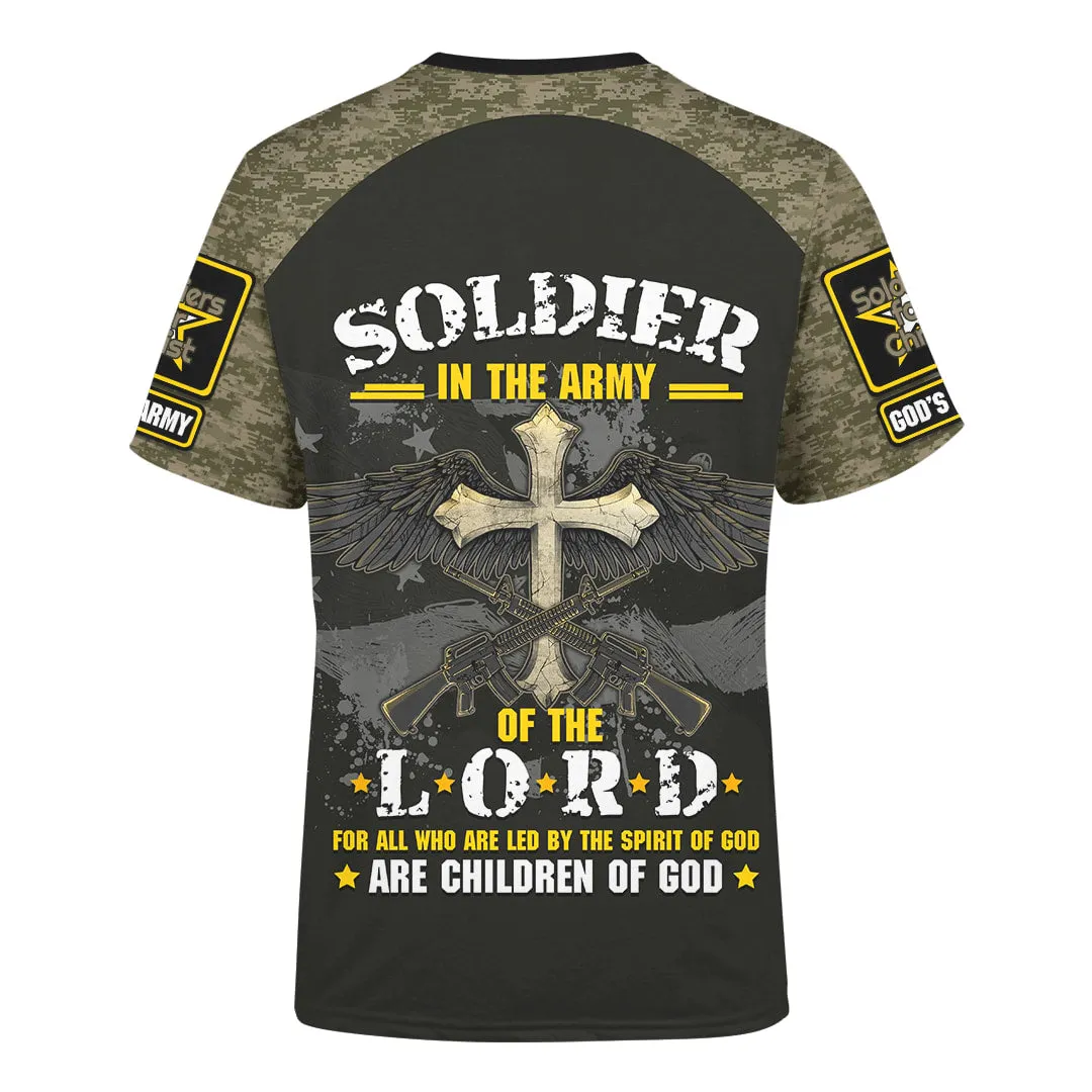 Army Of God God Bless Our Veterans - Christian 3d Shirts For Men Women