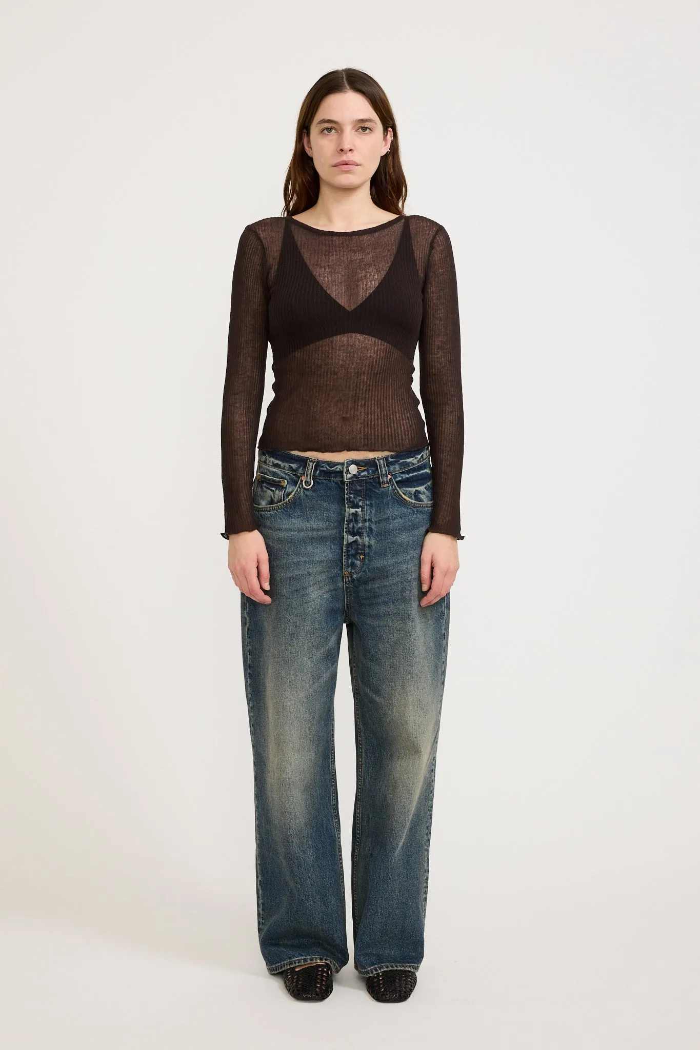 Atlas Knit Top Bark