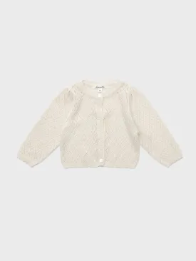 Baby Lupine Knit Cardigan Ivory