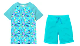 Beautifully Bold Doggie Paddle - Boy's Bamboo Short Sleeve & Short Set