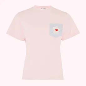 BLUSH BLOSSOM POCKET MACIE T-SHIRT