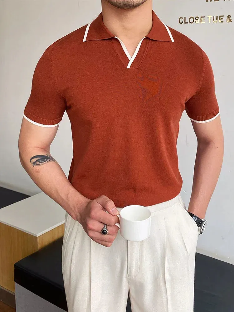 Collar Trim Polo Shirt