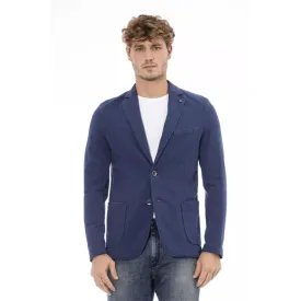 Distretto12 Blue Cotton Blazer