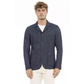 Distretto12 Blue Linen Blazer