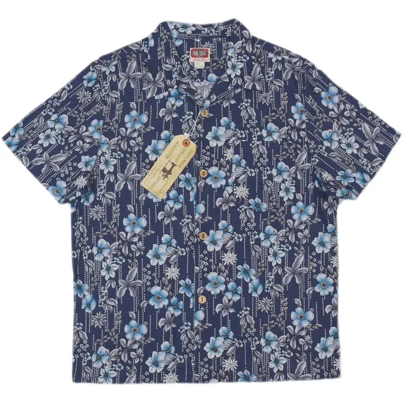 Flower Printing Short Sleeve Easy Shirt - Casual Camp Shirts