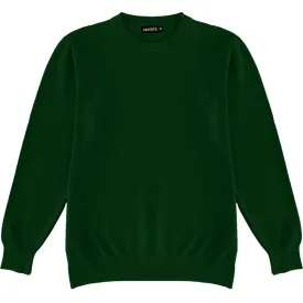 Forest Green Mens Knit Classic Crew Neck Sweater