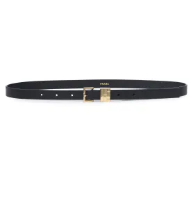 Frame - Petit Square Buckle Plaque Belt in Noir