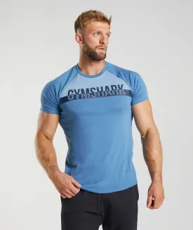 Gymshark Bold React T-Shirt - Coastal Blue