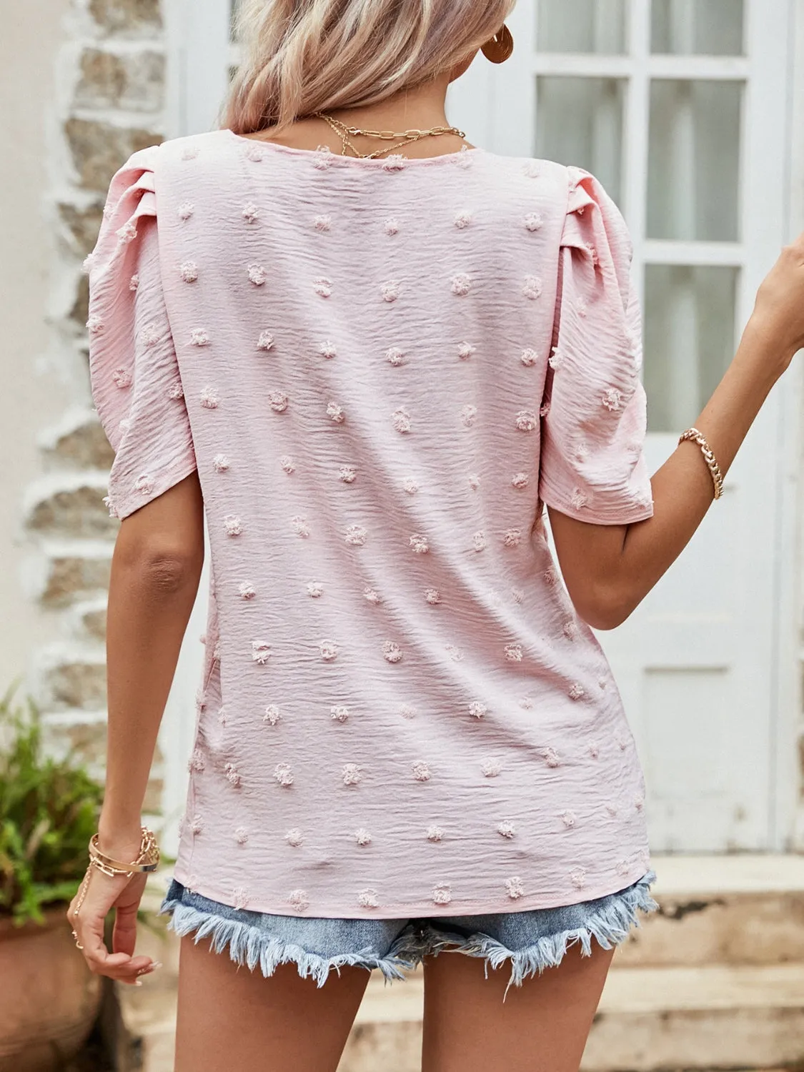 hort Puff Sleeve Top