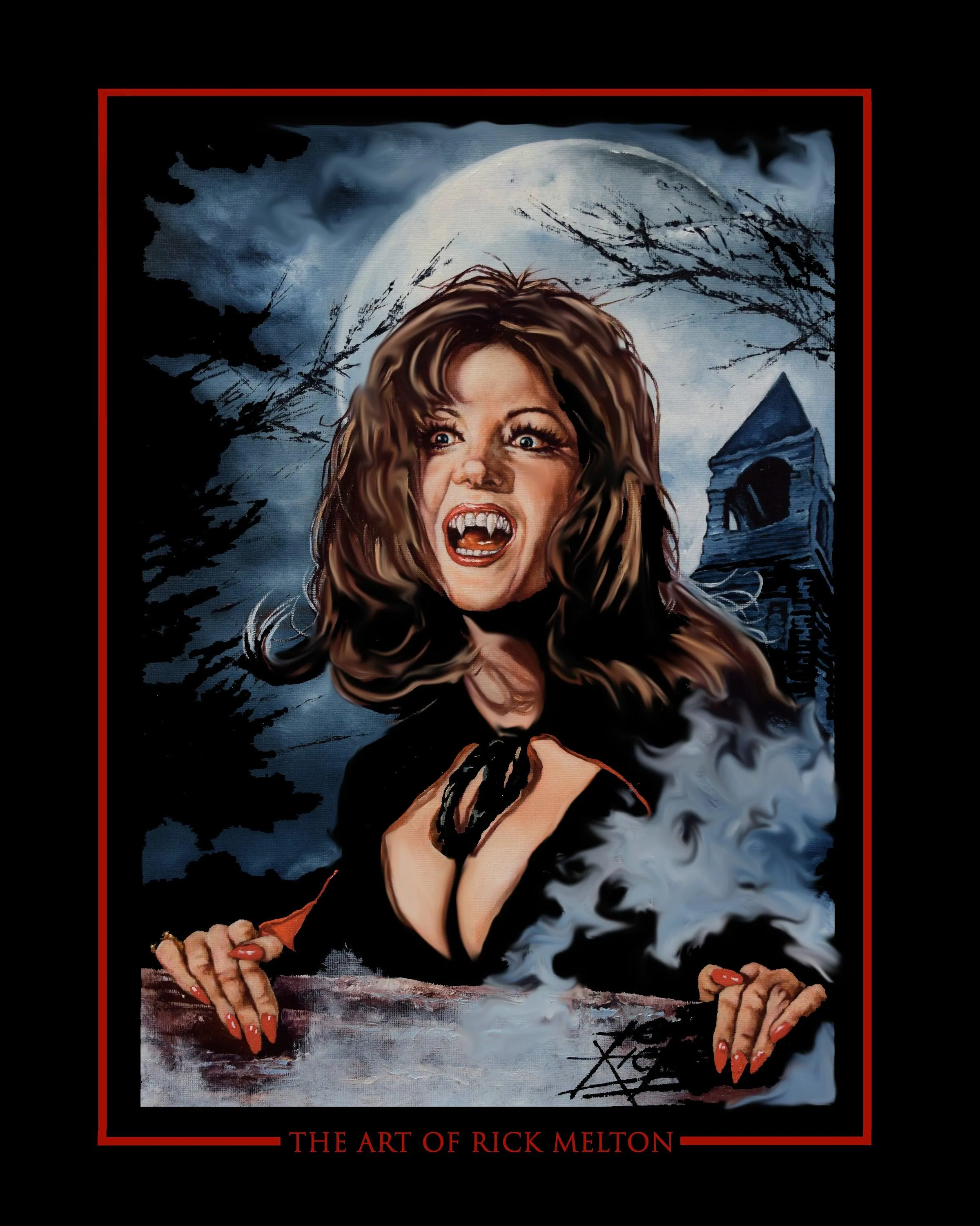 Ingrid Pitt Vampire Lovers - Classic HorrorArt - T-Shirt by Rick Melton