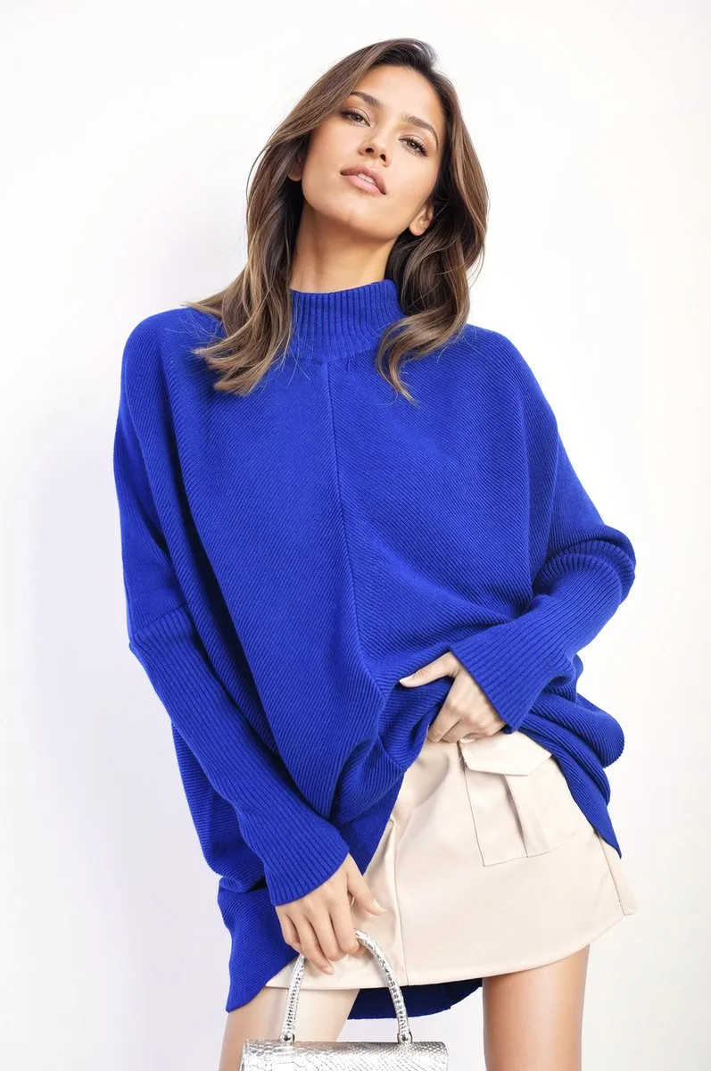 Janiyah Turtle Neck Longline Knitted Jumper