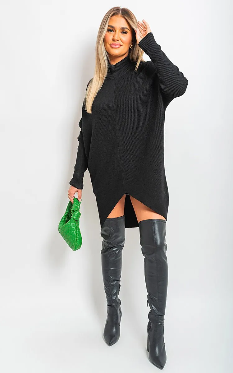 Janiyah Turtle Neck Longline Knitted Jumper