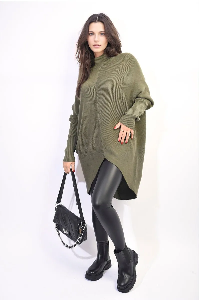 Janiyah Turtle Neck Longline Knitted Jumper