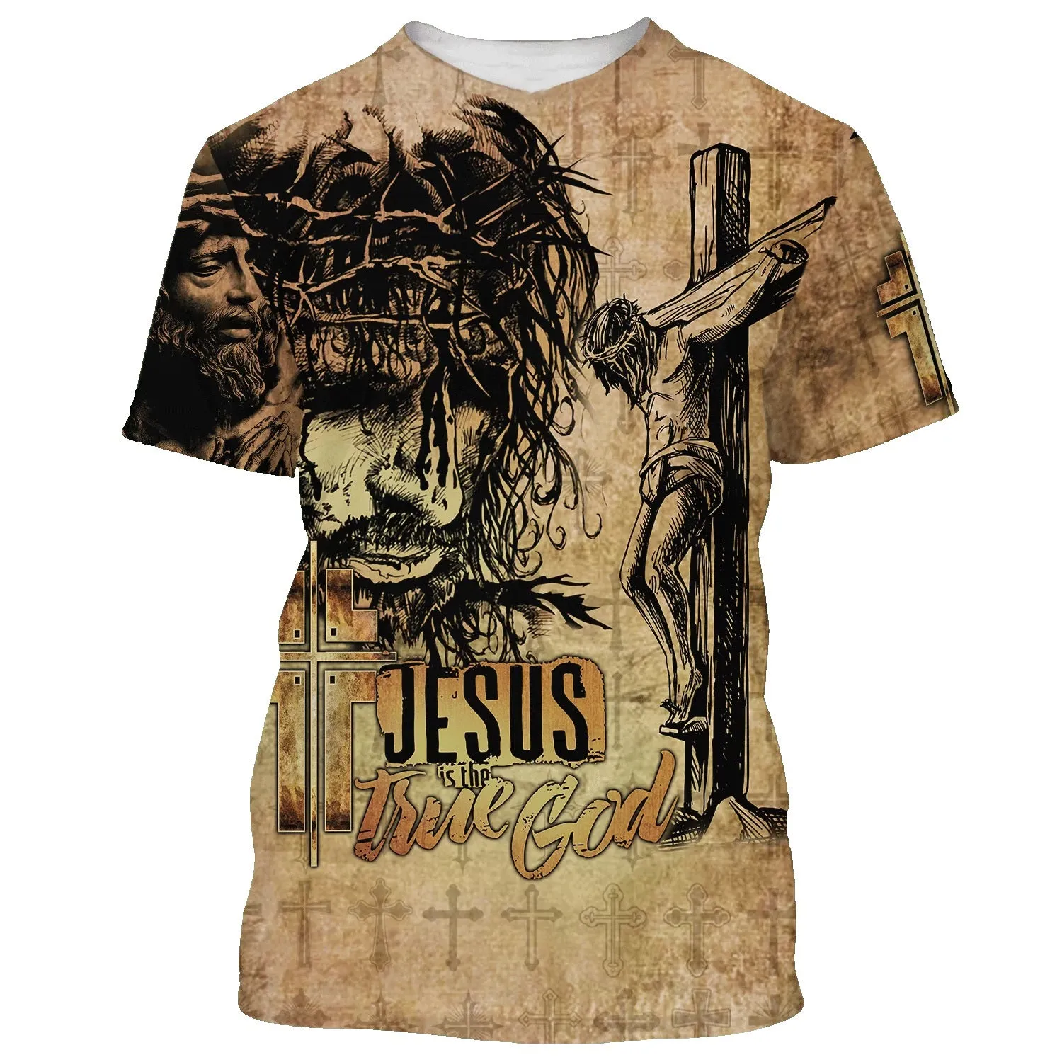 Jesus Is True God Jesus Christ Crucified 3d T-Shirts - Christian Shirts For Men&Women