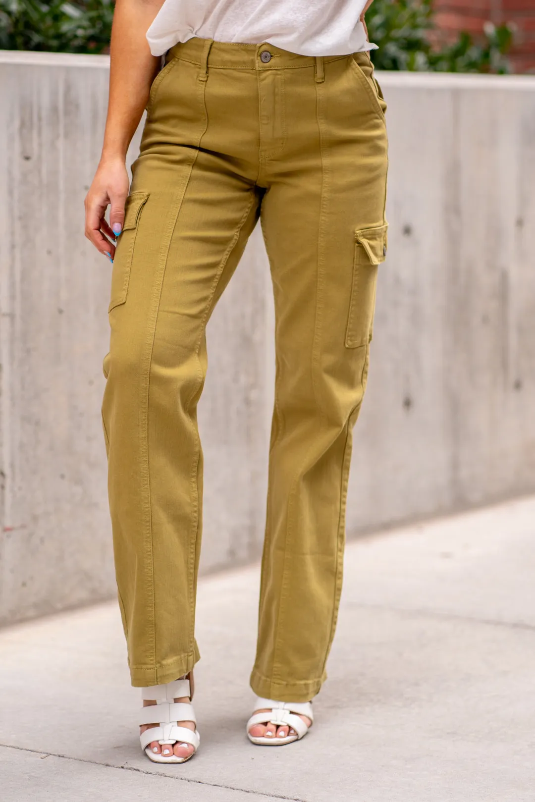 Matcha High Rise Cargo Straight