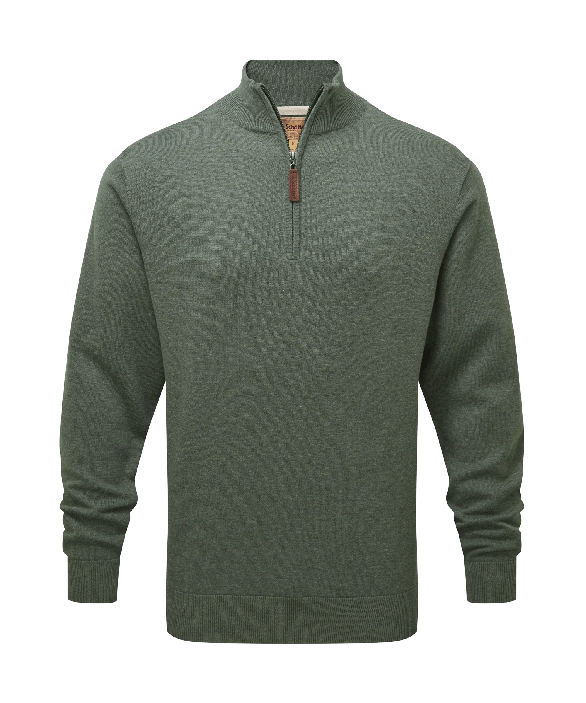 Porthmeor Quarter Zip Jumper - Country Green