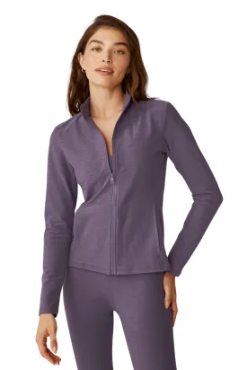 Spacedye On The Go Mock Neck Jacket, Purple Haze