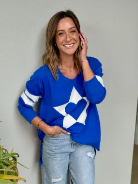 Sunderland Super Heart Sweatshirt - Sapphire Blue