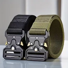 Versatile Unisex Tactical Belt with Adjustable Plastic Buckle