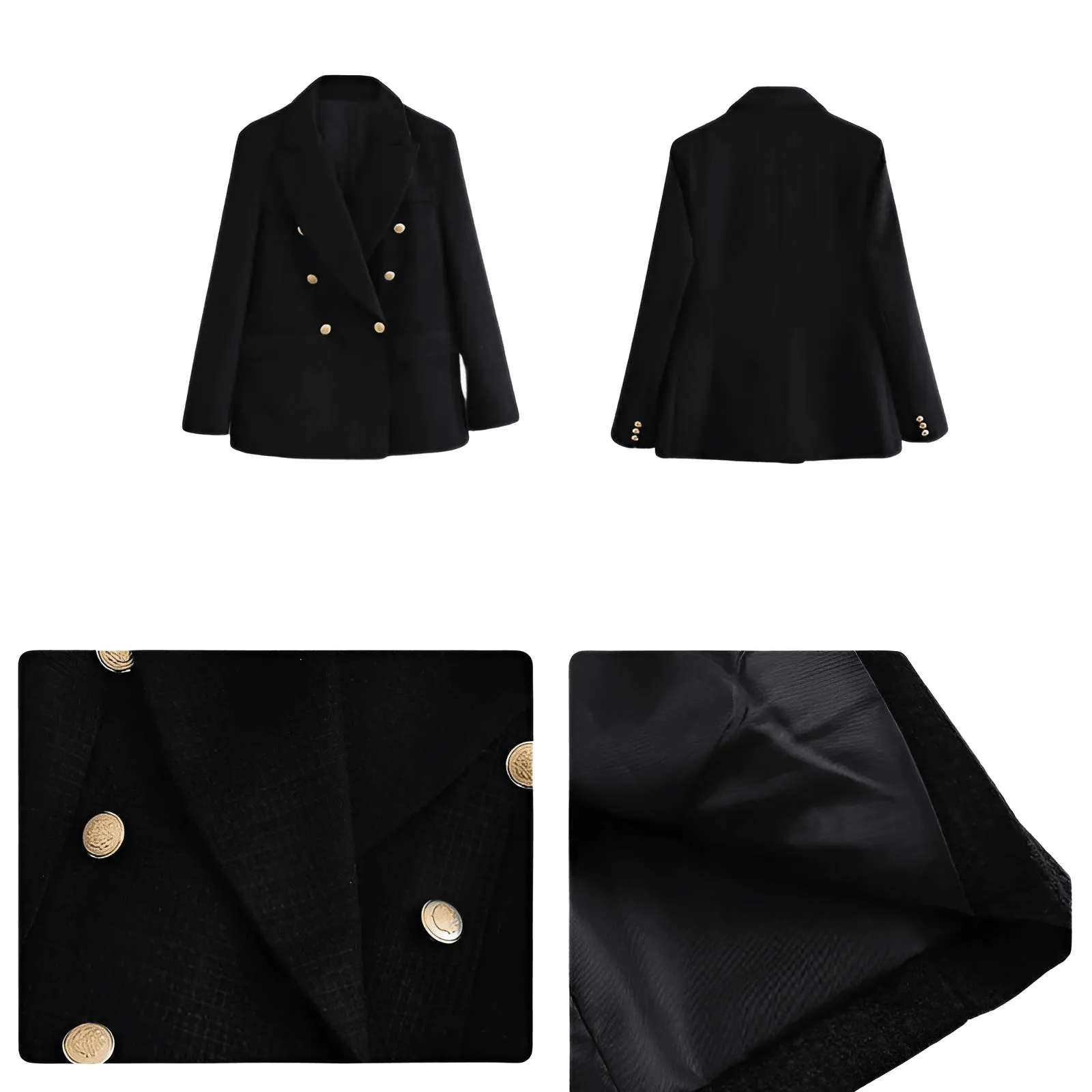 Women's New Fashion Vintage Style Women's Coarse Textile Blazers