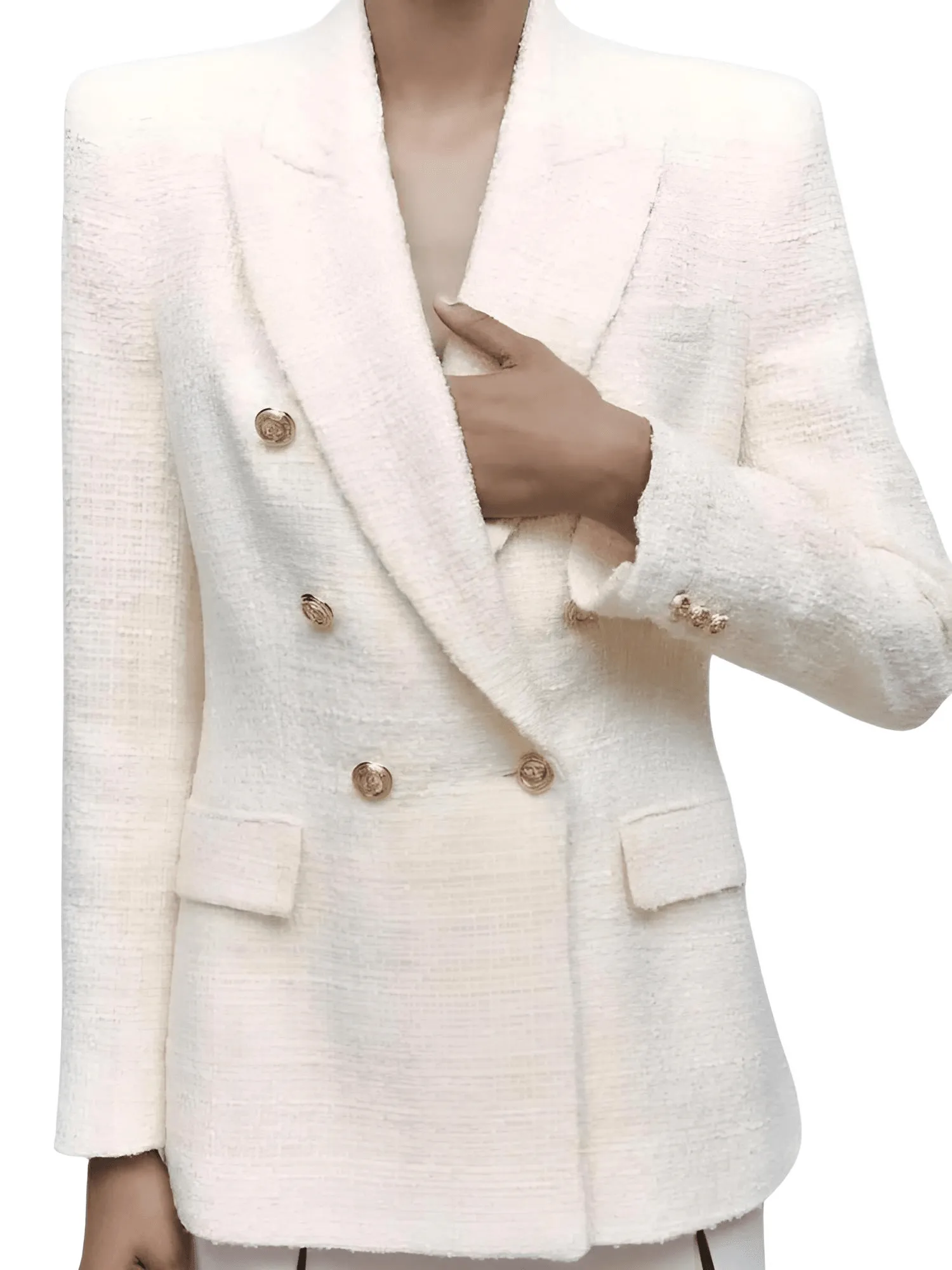 Women's New Fashion Vintage Style Women's Coarse Textile Blazers